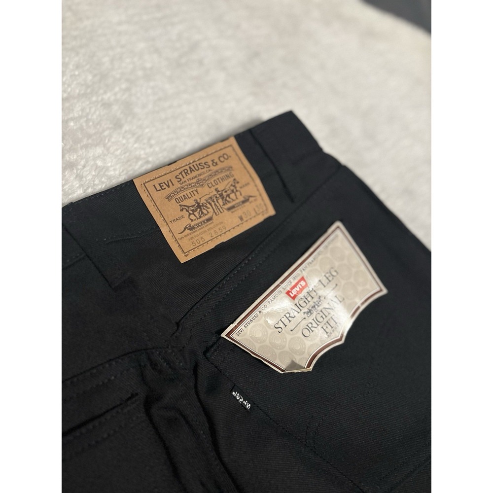 Vintage Deadstock NWT Levi's 505 Tab Black Regular Fit 30x30 80s 85